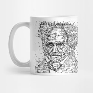 ARTHUR SCHOPENHAUER ink portrait Mug